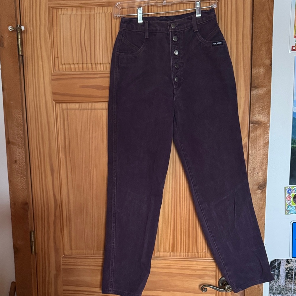 Rockies Deep Purple Button-Fly Pants